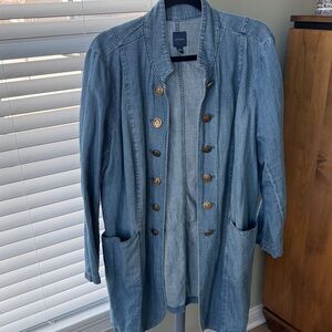 J. Jill long lightweight denim jacket - XL